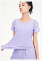 Camiseta deportiva de entrenamiento profesional de secado rápido, top delicado y transpirable, yoga de manga corta, innovadora - details 7