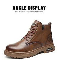 Botas de trabajo negras impermeables y antideslizantes para hombre y mujer, calzado de seguridad antiperforación, calzado deportivo con punta de acero - details 11