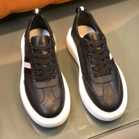 Zapatos blancos de estilo británico de cuero, zapatos de plataforma con aumento para hombres - details 2