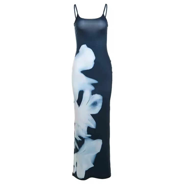 BUNO-Vestidos de verano para mujer, sin mangas, estampado, Espalda descubierta, Bodycon Sexy, ropa de calle informal, vestido elegante para mujer - 1