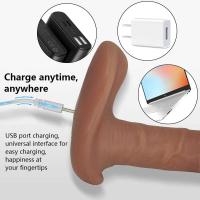 Leten Teléscopico Eléctrico Vibrador con Calor Silicona Realista Juguete Intimo para Mujeres - details 7