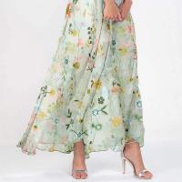 Vestido floral de gasa de las mujeres 2025 nuevo vestido largo primavera y verano impresión falda de gama alta ropa de mujer - details 4