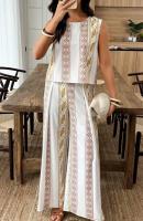 "Conjunto de Verano Mujer 2025 – Blusa Sin Mangas Estampada + Pantalones Holgados, Moda Europea, Fresco y Cómodo" - details 1