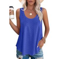 BUNO-2025 Novedad de verano, camisas para mujer, cuello redondo, sin mangas, Color sólido, camisetas sin mangas informales holgadas, blusas blancas para fiesta en la playa, camisas para mujer - details 17