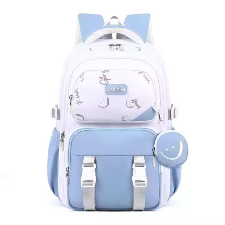Nueva mochila portátil de gran capacidad para estudiantes de secundaria, moderna y sencilla, billetera desmontable - 1