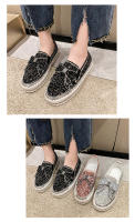 Zapatillas para Mujer de Tamaño Grande Primavera 2025 Suela Gruesa con Cordón de Diamantes de Imitación Estilo Coreano Casual para Estudiantes - details 1