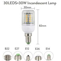 Bombillas de Corno LED E27 B22 E14 5730 SMD 24LEDs Lámpara de Candelabro LED de 165LEDs para Decoración del Hogar Ampuola 110V 220V - details 2