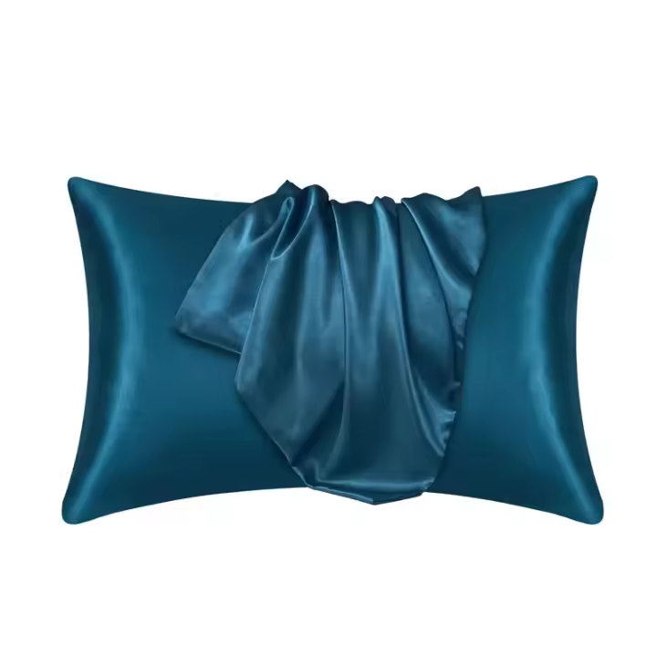Funda de almohada 100% de seda, cubierta de pelo satinado sedoso, cómoda, decoración del hogar, venta al por mayor - 1