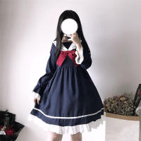 Lencería Lolita para mujer estilo Haruku japonés con volantes y mangas largas vestido de muñeca informal con cintura imperio talla - details 36