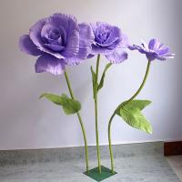 NUEVA flor artificial de 40 cm, tamaño grande, 40 cm de largo, flor de peonía artificial, rama de rosa de espuma PE, simulación de jardín de rosas - details 3