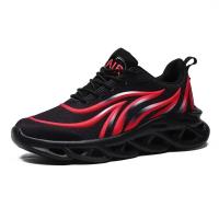 Zapatillas de correr transpirables blancas y negras para hombre, zapatos de moda, zapatillas casuales ligeras - details 9