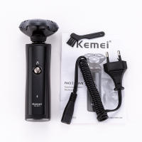 Kemei-maquinilla de afeitar eléctrica para hombre, recortadora de barba húmeda y seca, recargable, cabezal giratorio 3D, hojas duales, regalo de afeitado para papá y marido - details 8