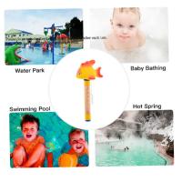 Termómetros, termómetro para piscina, lindos dibujos animados de animales, medidores de temperatura con cuerda, pez dorado - details 0