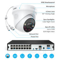ZOSI-sistema de cámaras de seguridad para el hogar, dispositivo con detección de personas, 16 canales, 4K, NVR, grabador, 5MP, para interior y exterior, PoE, IP - details 16