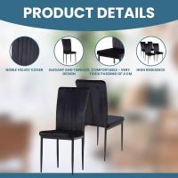 Silla de Comedor, Juego de 4 sillas, Negro - details 4