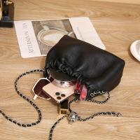 Bolso de hombro de cuero genuino para mujer, bolso nube, bolso de cadena plisado de gran capacidad, riñonera informal cruzada de un solo hombro, bolso multiusos para viajes y compras - details 3