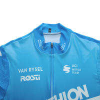 Jersey de Ciclismo de Poliéster Secado Rápido y Transpirable Estilo Corto de Manga para Hombres y Mujeres Equipación de Equipo AG2R Primavera/Verano 23 - details 1