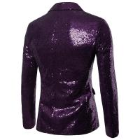 Traje de Fiesta Brillante para Hombres Chaquetas de Lentejuelas con Botones - details 7