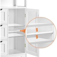 Armario de Baño de Madera Diseño de Cajón y Estante Ajustable Ideal para Cocina y Sala de Estar - details 6