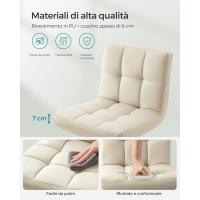 Taburete de Bar Juego de 2 Regulable en Altura, Sillas de Cocina Giratorias en 360° con Resalto y Reposapiés, Acero Cromado, Blanco LJB64W - details 30