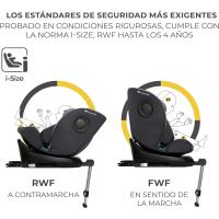 Silla de coche ajustable 360º I-SIZE 40-150 cm Isofix Silla de bebé para niños Negro - details 3