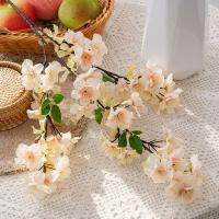 Rama de flor de melocotón Artificial de tacto Real, flor de cerezo de seda hecha a mano de plástico, elegante decoración de boda con flores falsas - details 7