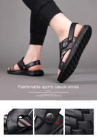 Sandalias de Playa Casuales de Punta Abierta y Suela Suave Transpirable para Hombres, Uso Dual para Conducir y Pantuflas. - details 1