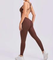 Monos de Yoga sin Costuras Estilo Deportivo para Mujeres Correa Cruzada Levantamiento de Cadera - details 7