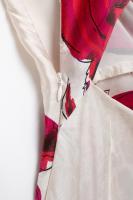 Ropa de mujer de estilo europeo y americano, estampado de flores de moda textura de satén de seda vestido Midi 849315 - details 9