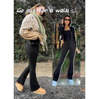 Navneet Bell Yoga para mujer con bolsillos pantalones elásticos Leggins deportes cintura alta trabajo - details 4