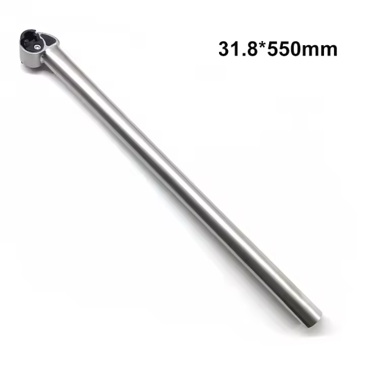 Tija de sillín inclinada hacia adelante, tija de sillín de titanio para tubo de asiento de bicicleta Brompton, 31,8mm - 1