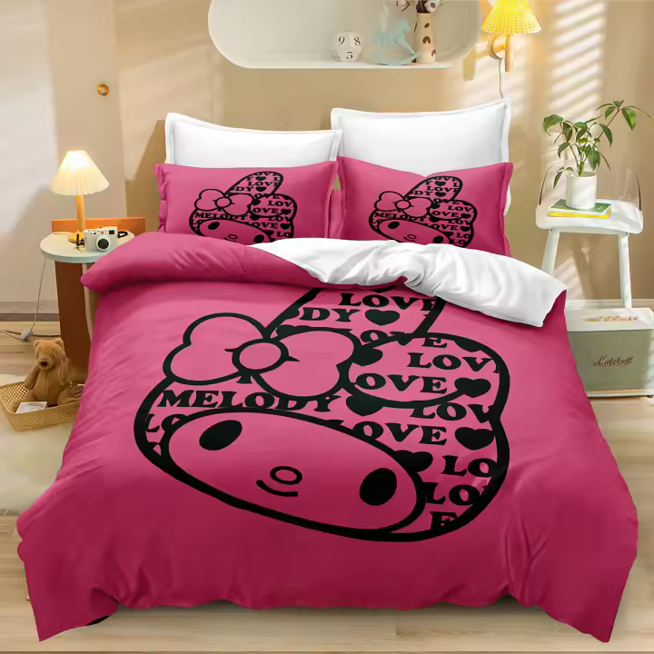 Juego de Ropa de Cama de Confort Cubierta de Edredón, Funda de Almohada, Decoración de Dormitorio - 1