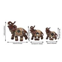 Estatua dorada de la suerte, estatuilla de riqueza, regalo, decoración del hogar, escultura de elefante Feng Shui - details 33