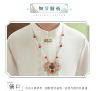 Falda con cara de caballo para niña, conjunto modificado Hanfu, disfraz antiguo Ming Tang de estilo chino para niña, verano para niños - details 7