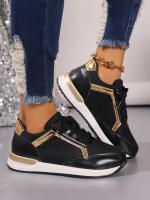 Zapatillas De Mujer 2023 Nuevas Plataforma Cómodas De Cuero Parcheado Zapatos De Correr Al Aire Libre Deporte Casuales Ladies - details 8