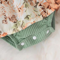 Vestido de verano para niña bebé, mono a rayas con lazo, vestido de algodón para recién nacido, ropa Floral, ropa para gatear - details 6