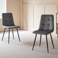 EGOONM-sillas tapizadas para comedor, asientos de diseño con respaldo, asiento de terciopelo, marco de Metal para cocina y sala de estar, 2/4 unidades - details 7