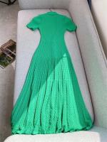 YuooMuoo verano Maxi tejido negro verde vestido ceñido largo moda coreana volantes vestidos de mujer elegante vestido de oficina para mujer - details 9