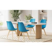 Mesa de comedor Phoenix negro,sillas de comedor idmarket lote 6,silla de cocina juego de 4