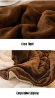 Manta cálida de invierno para sofá cama, funda de lana gruesa de Color sólido para dormitorio, sala de estar, adultos y niños - details 10
