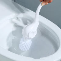 Juego De Cepillo Y Porta Para Inodoro Creativo De Cerámica Con Mango De Plástico En Forma De Elefante Blanco Para Baño Y Lavabo - details 4