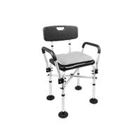 Taburete Ducha Redondo con Cojín Impermeable, Silla Regulable, Banqueta Tacos Antideslizantes, Sin Herramientas - Fabricado en España - details 13