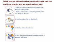 Pegatina de Pared Decorativa HonC con Diseño de Panda y Pájaros de Dibujos Animados para Habitación de Niños Material de PVC Poli Vínilo Autoadhesivo y Reutilizable - details 7