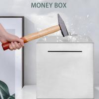Hucha segura hecha de acero inoxidable, caja de seguridad, Banco de ahorro de dinero para niños, solo puede ahorrar la hucha que no se puede quitar - details 1