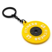Mini llavero con placas de barra a la moda, llavero con placas de barra creativas de simulación, joyería con mancuernas, regalos colgantes de la serie Fitness - details 6