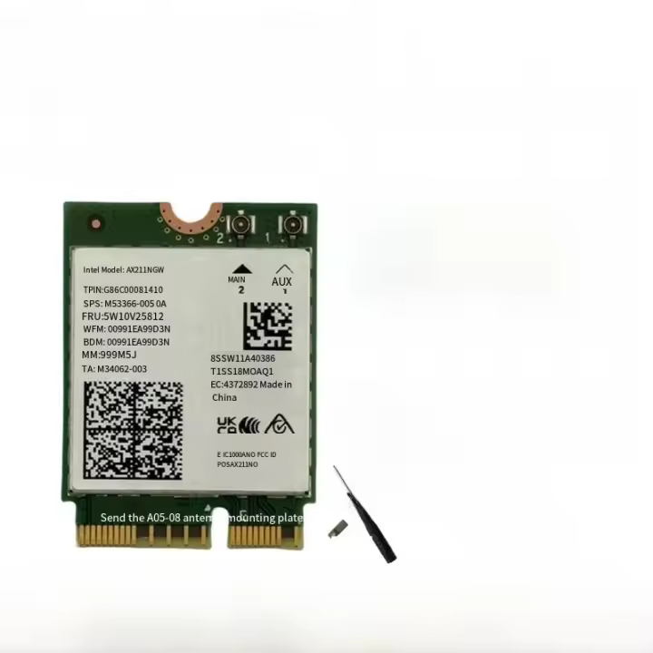 Tarjeta de Red Inalámbrica Gigabit WIFI 6E P14S P15S AIR14 Desktop M.2 CNVIo2 CPU de 12ª Generación - 1