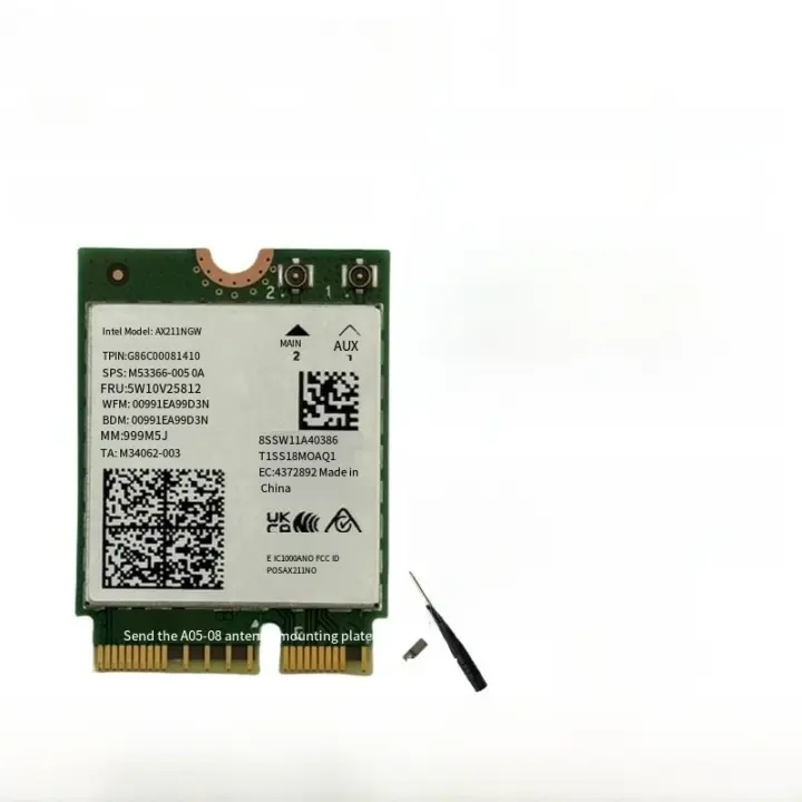 Tarjeta de Red Inalámbrica Gigabit WIFI 6E P14S P15S AIR14 Desktop M.2 CNVIo2 CPU de 12ª Generación - 1