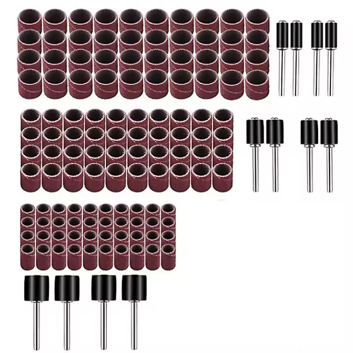 Juego de 120 Piezas de Cepillos de Arenado Set de Tambor de Arenado para Herramienta de Torneado Dremel 126 Cepillos de Arenado para Tambor de 6 Piezas - 1