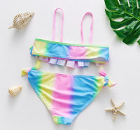 Traje de baño para niñas de 3 a 12 años, traje de baño para chicas adolescentes, conjunto de Bikini de arcoíris para niños, traje de baño de dos piezas para niños, Bikini Infantil - details 2
