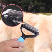 Cepillo de Aseo para Mascotas Doble Cara Herramienta de Eliminación de Pelos para Desenredar y Eliminar Matas Mejora tu Cuidado de Mascotas - details 4